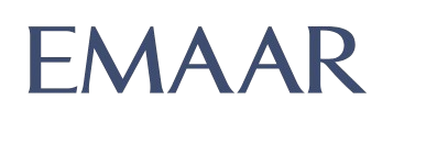 الصفحة الرئيسية شعار ”إعمار“ بخط أنيق بأحرف كبيرة.