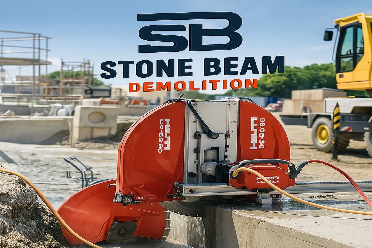 Stone Beam Demolition – Concrete Cutting with Hilti Equipment