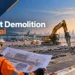 Airport demolition in Dubai showing runway pavement removal and airside planning