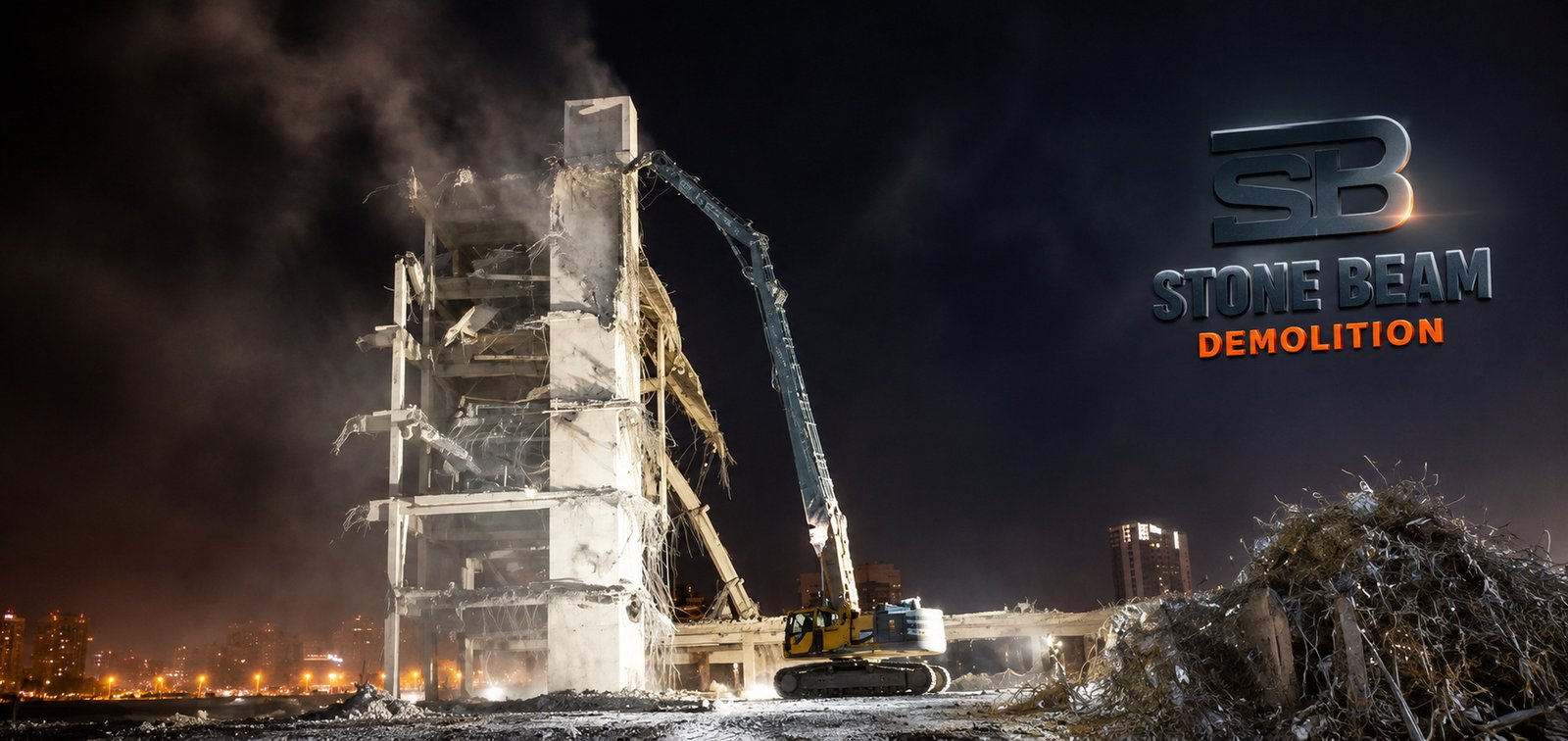 High-rise demolition