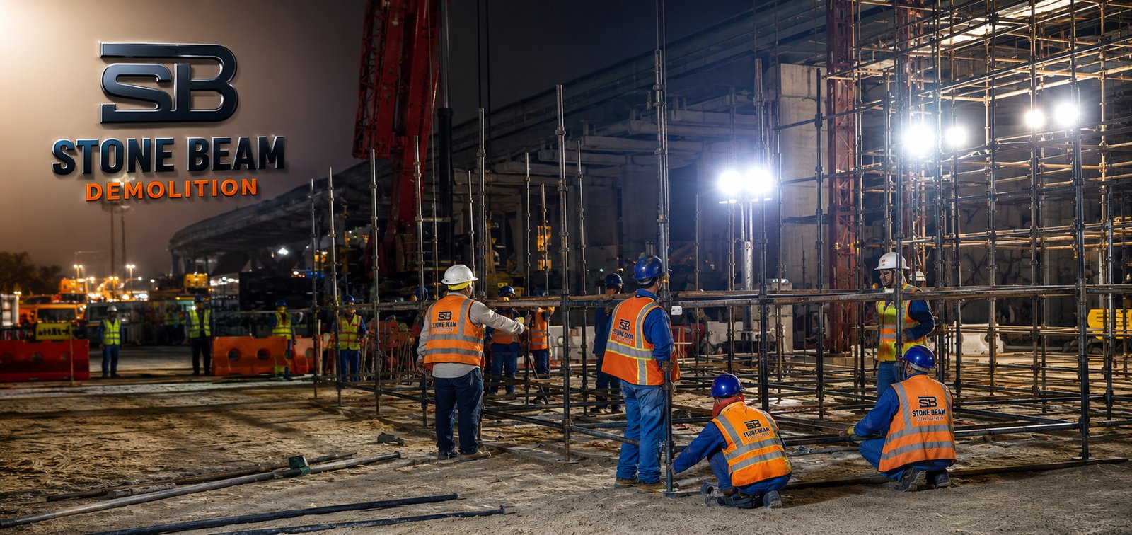 Demolition company in Dubai carrying out specialist concrete removal and controlled structural demolition works