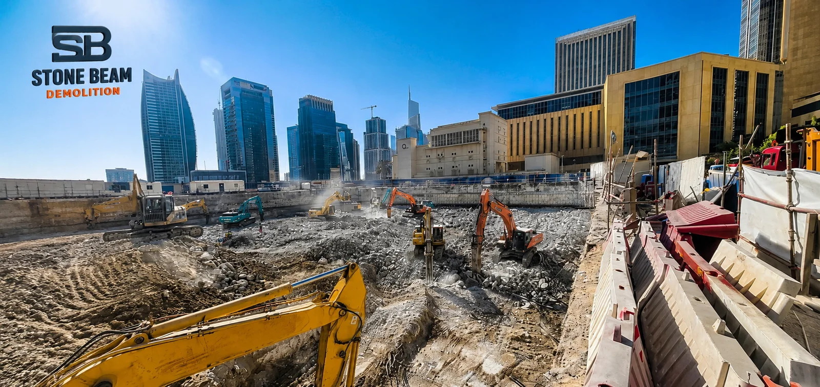 Industrial demolition planning in Dubai showing access, floor capacity and power constraints reviewed before equipment selection