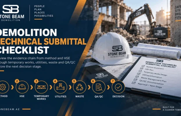 Demolition Technical Submittal Checklist: Method, HSE, Specialist Interfaces, Waste & QA/QC