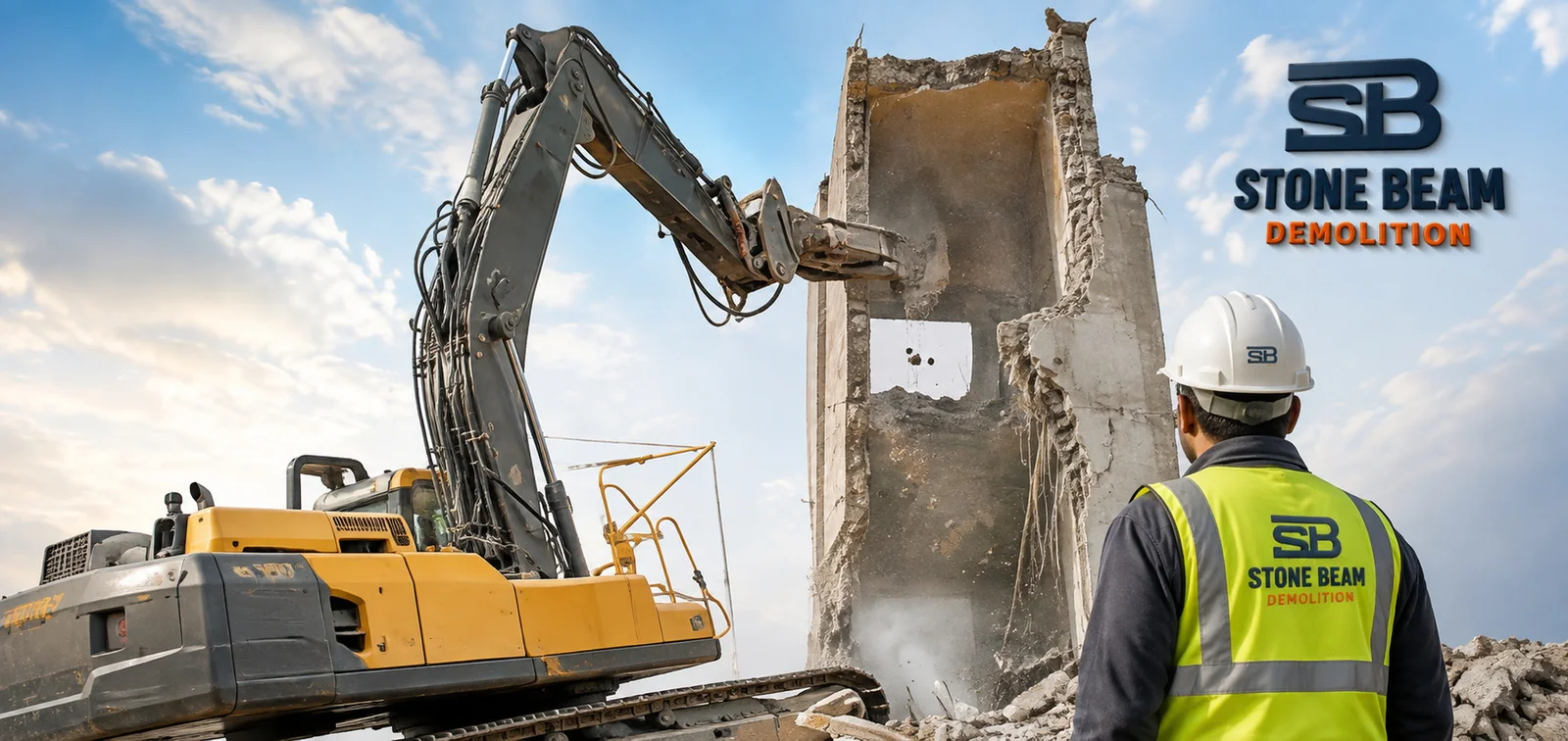 Conventional demolition in Dubai with demolition method selection completed before site mobilisation and structural removal works
