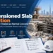 Post-tensioned slab demolition planning showing PT tendons, temporary works and engineering review before cutting